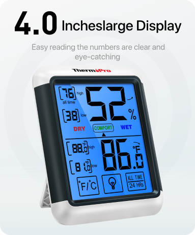 TempPro TP55 Digital Indoor Hygrometer/Thermometer