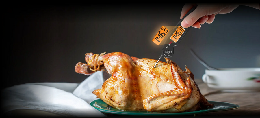 Thermomètre à viande à lecture instantanée TempPro TempSwift PLUS TP605 — Numérique, lecture rapide, sonde pliable