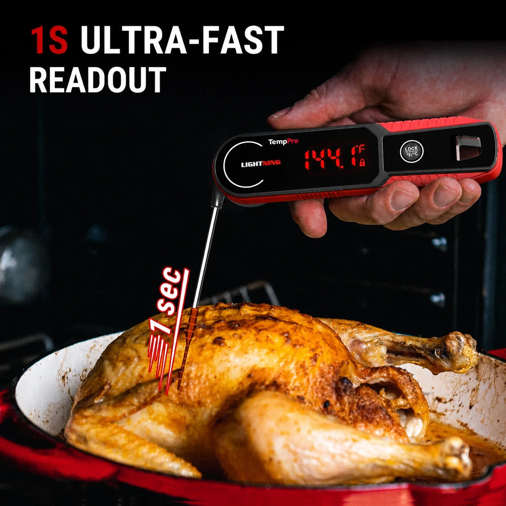 TempPro TP622W Lightning Instant-Read Meat Thermometer — Ultra-Fast, Waterproof