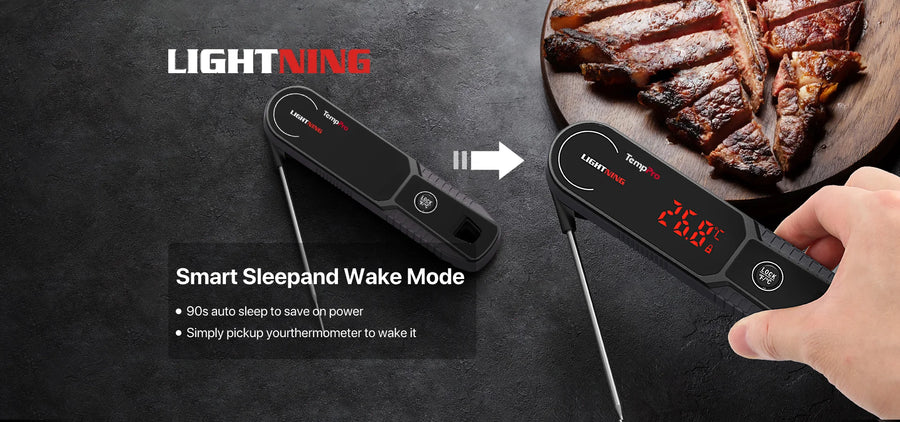 Termómetro de Carne de Lectura Instantánea TempPro TP622 Lightning — Ultra Rápido, Impermeable