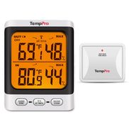 Thermomètre et hygromètre sans fil TempPro TP62B intérieur/extérieur — Portée de 150 m, max/min