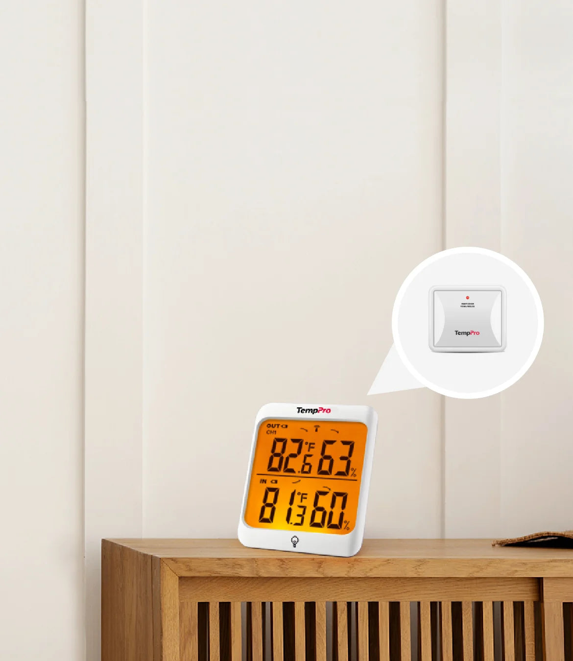 Thermomètre hygromètre sans fil TP63B