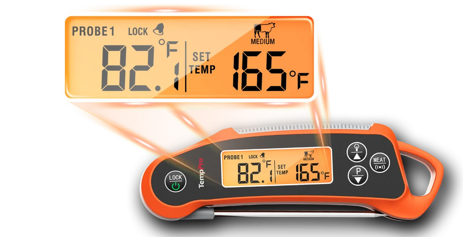 TempPro TempSwift PLUS TP710 Leave-In Meat Thermometer — Oven & Grill Safe with Timer