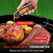 TempPro TempSwift PLUS TP710 Leave-In Meat Thermometer — Oven & Grill Safe with Timer