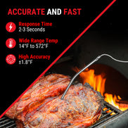 TempPro TempTrack CORE TP716 Leave-In Meat Thermometer — Oven-Safe Probe, Large Display