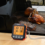 TempPro TempTrack PLUS TP717 Leave-In Meat Thermometer — Oven & Grill Safe, Backlit Display
