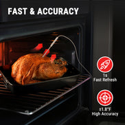 TempPro TempTrack PLUS TP717 Leave-In Meat Thermometer — Oven & Grill Safe, Backlit Display