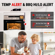 TempPro TempTrack PLUS TP717 Leave-In Meat Thermometer — Oven & Grill Safe, Backlit Display