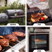 TempPro TempTrack PLUS TP717 Leave-In Meat Thermometer — Oven & Grill Safe, Backlit Display