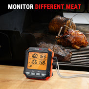 TempPro TempTrack PLUS TP717 Leave-In Meat Thermometer — Oven & Grill Safe, Backlit Display