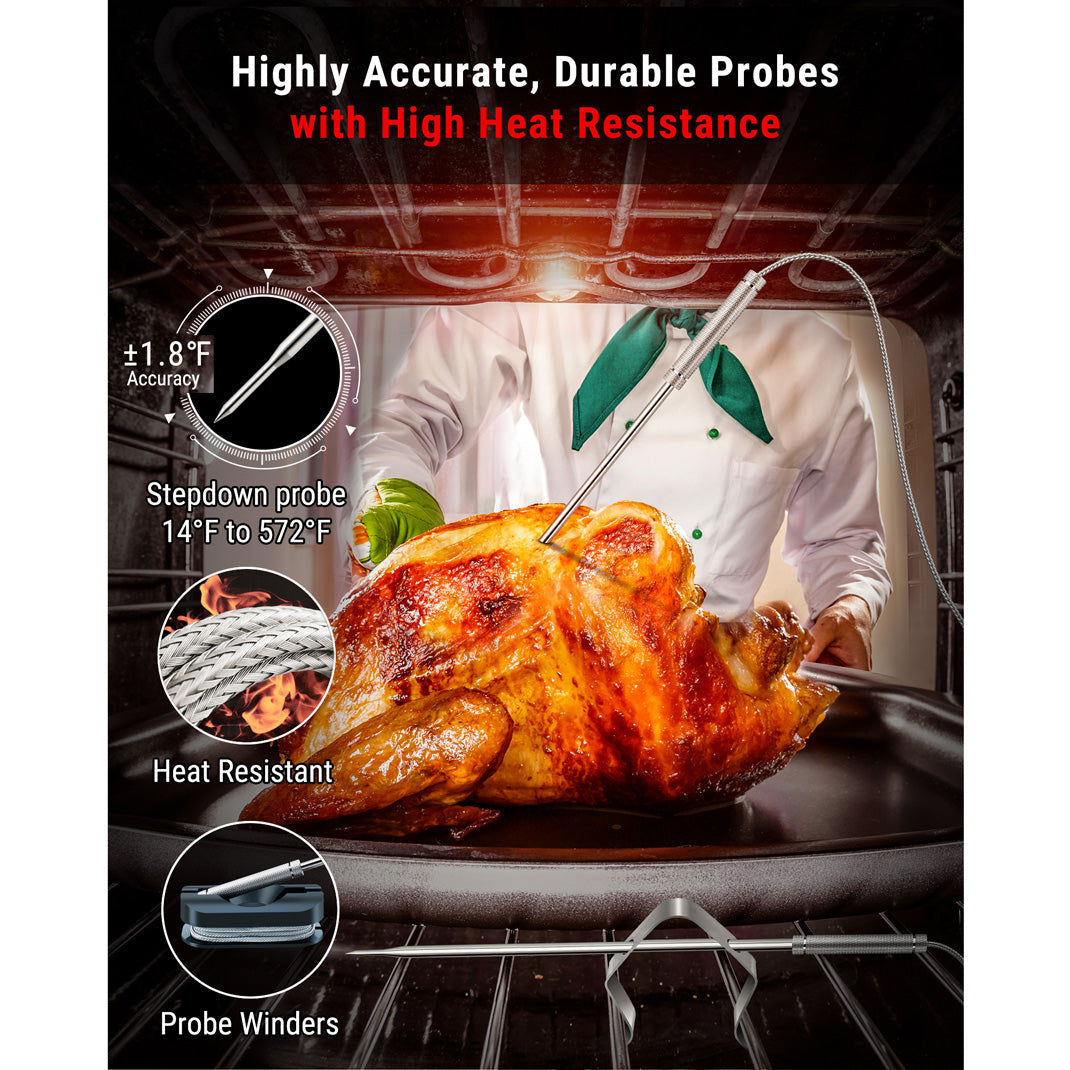 TP826 Wireless Meat Thermometer-500FT Range – TempPro