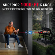 TempPro TempSync PLUS TP829B Wireless Meat Thermometer — 1000FT RF Range, 4 Probes & Dual Timers