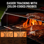 TempPro TempSpike XR TP863B Wireless Meat Thermometer — 2000FT RF Range, 2 Wire-Free Probes