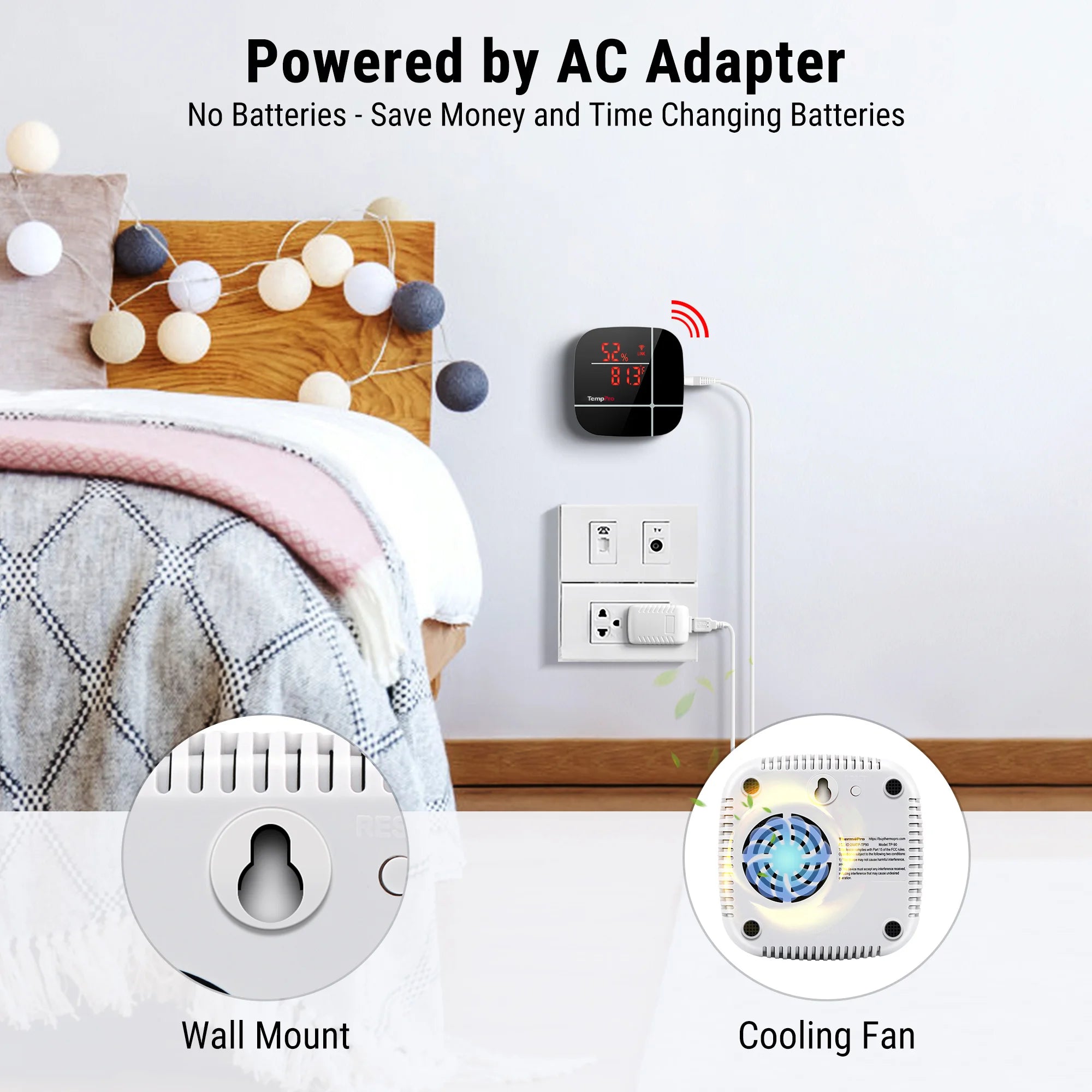 Thermomètre et hygromètre WiFi TP90