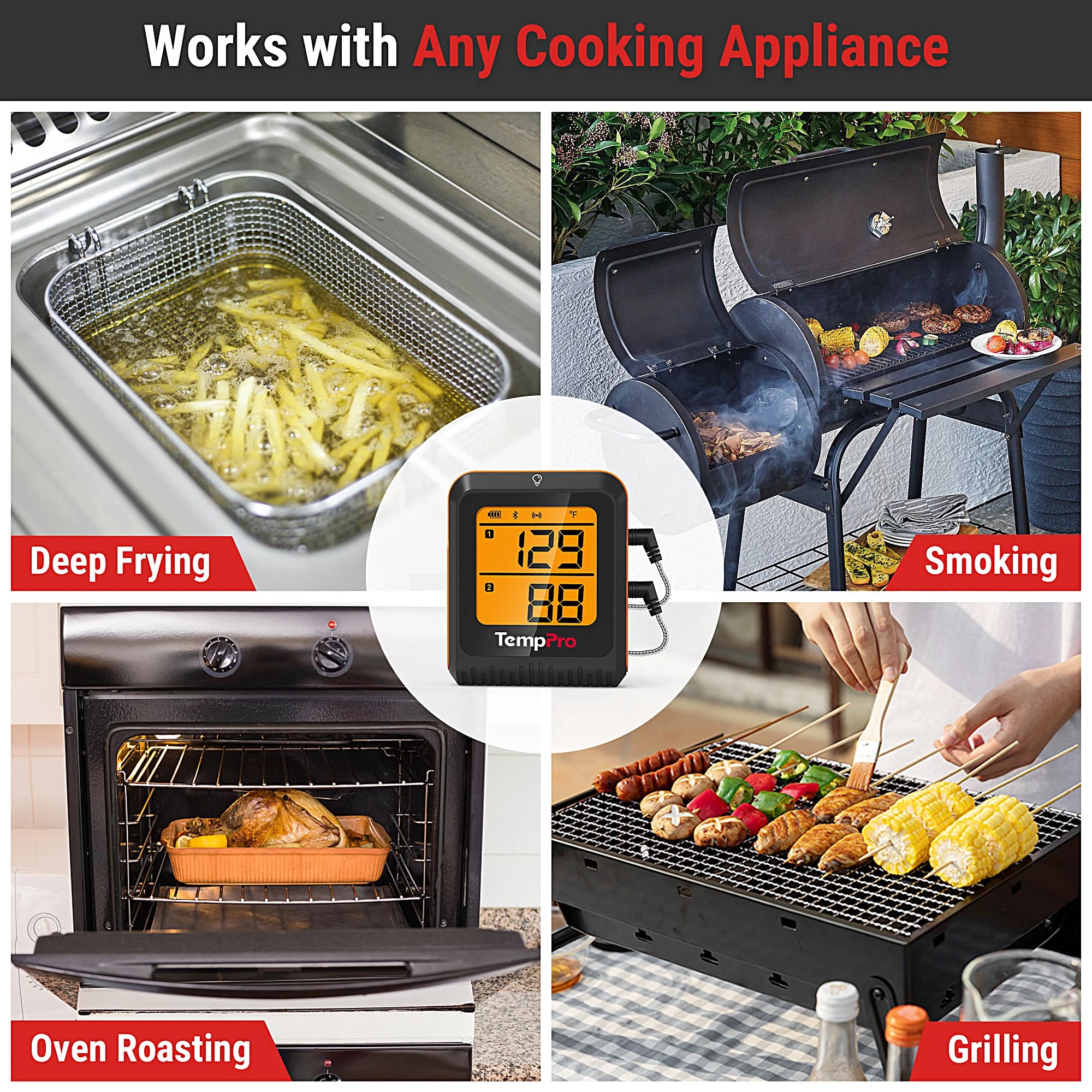 Thermomètre à viande sans fil Bluetooth TP920