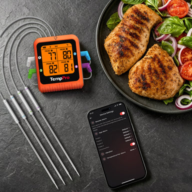 TempPro TempSync PRO TP930 Wireless Meat Thermometer — Smart Bluetooth, App Alerts