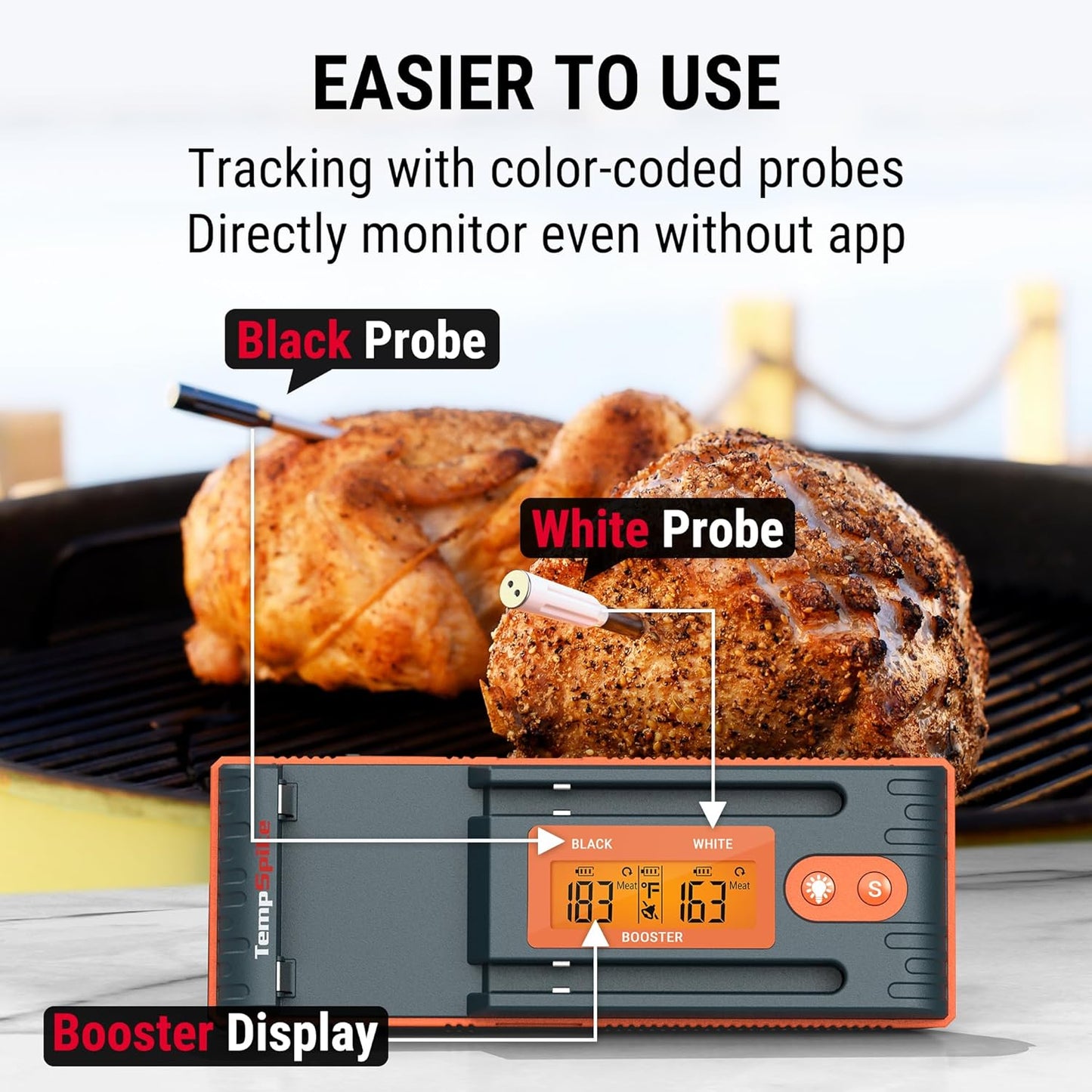 Thermomètre à viande véritablement sans fil TP962W Twin TempSpike