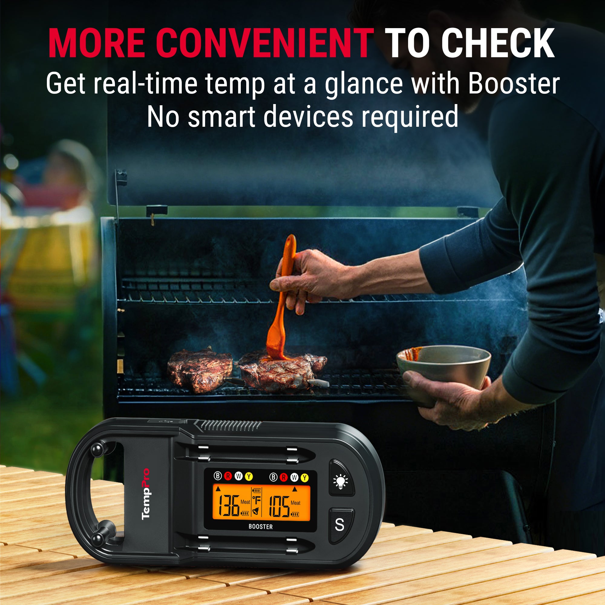 TP972W Twin TempSpike Plus 600FT Wireless Meat Thermometer
