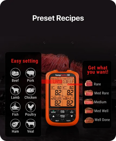 TempSpikeXR TP863B 2000FT Red Wireless Meat Thermometer