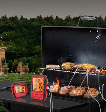 Kit de 4 piezas para barbacoa en el jardín — 150 metros inalámbrico + Bluetooth + 2 lecturas instantáneas (valor de 185 $)