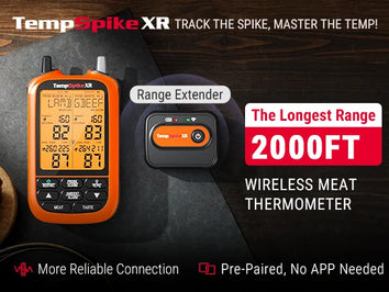 TempSpikeXR TP863B 2000FT Red Wireless Meat Thermometer