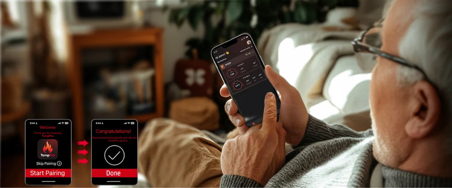 TempPro TempSync PRO TP930 Wireless Meat Thermometer — Smart Bluetooth, App Alerts