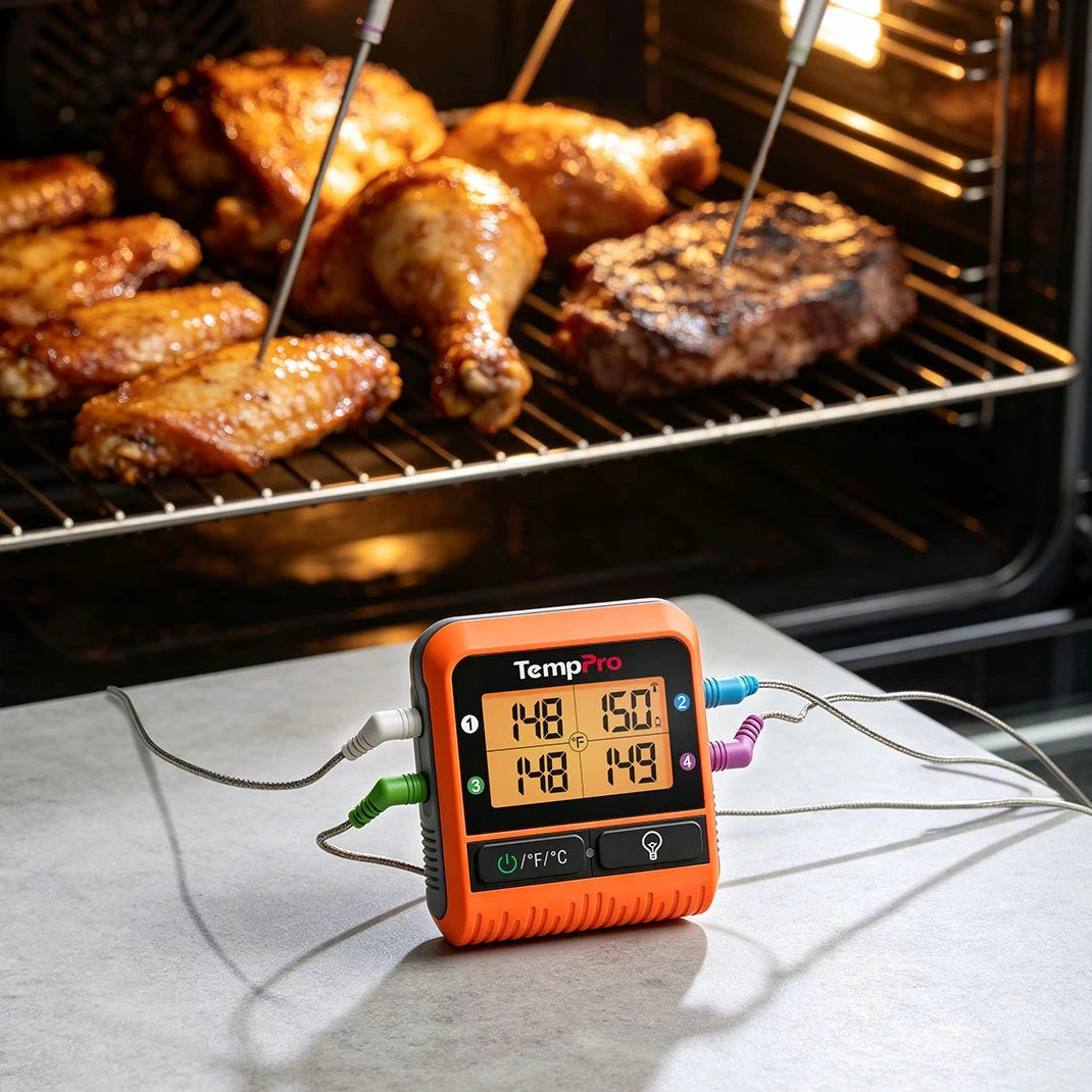 TempSync PLUS TP829B Wireless Meat Thermometer-1000-ft Range – TempPro