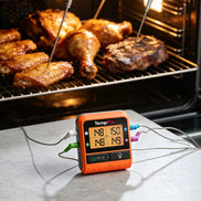 TempPro TempSync PLUS TP829B Wireless Meat Thermometer — 1000FT RF Range, 4 Probes & Dual Timers