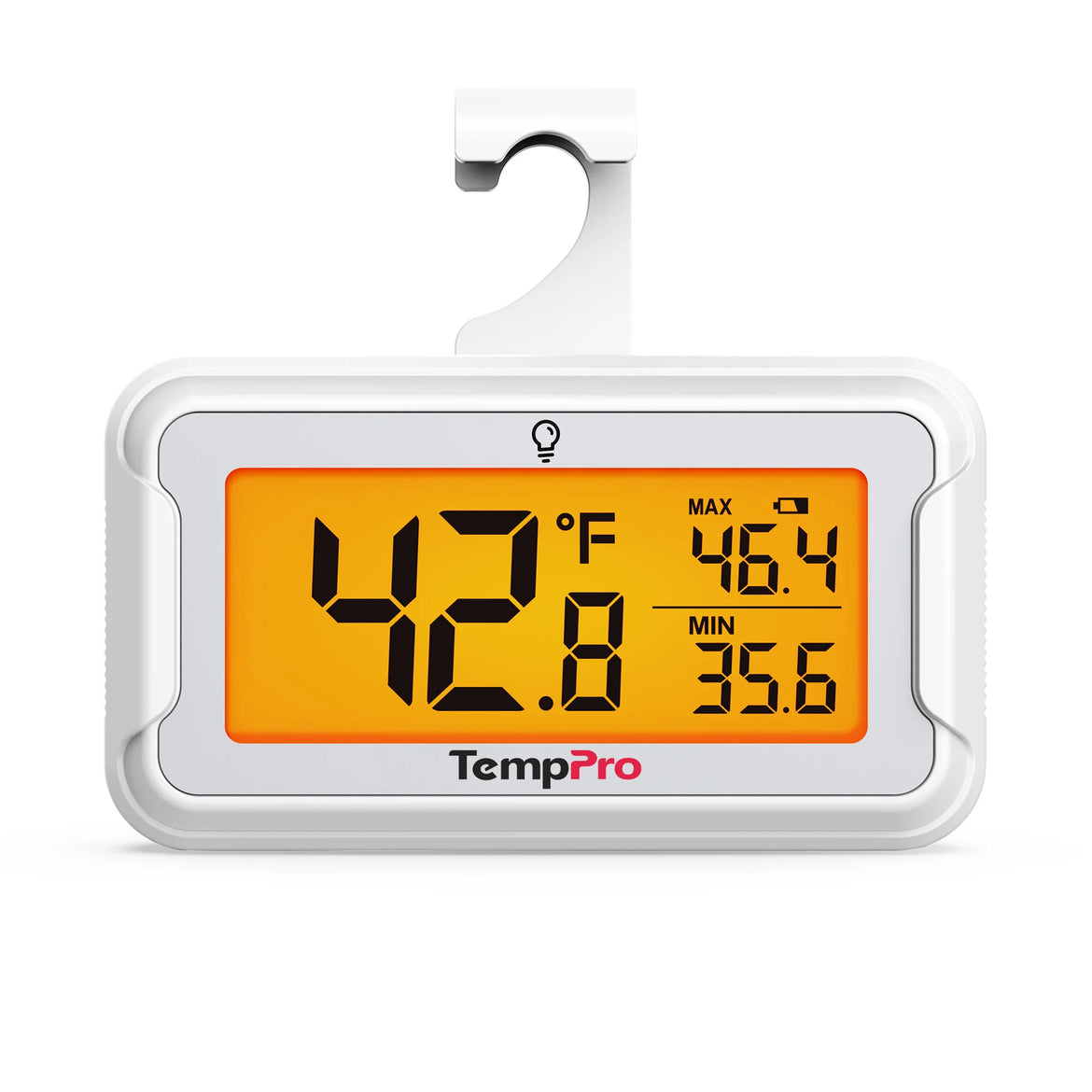 TempPro TempAir CORE TP110 Digital Refrigerator & Freezer Thermometer — IPX6 Waterproof, ±1.8℉