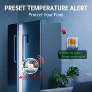 Termómetro inalámbrico para congelador y refrigerador TempPro TP210B de 500 pies con sensores duales