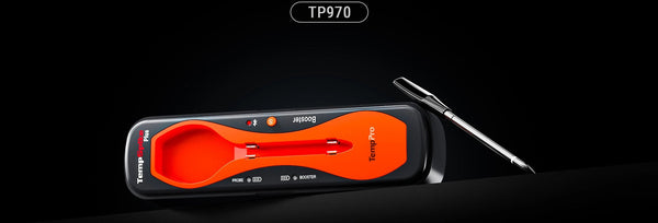 Termómetro de Carne Inteligente Inalámbrico TempPro TempSpike Plus TP970 — Totalmente Inalámbrico, Bluetooth de 180 m