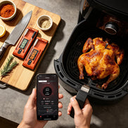 Termómetro de carne inalámbrico inteligente TempPro Twin TempSpike TP962 - Sonda doble, Bluetooth de 500 pies