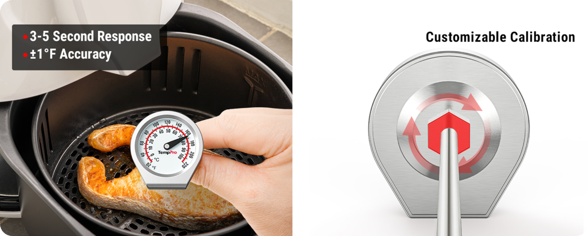 Thermomètre à viande à lecture instantanée ThermoPro APT418 avec sonde en acier inoxydable de 5 pouces