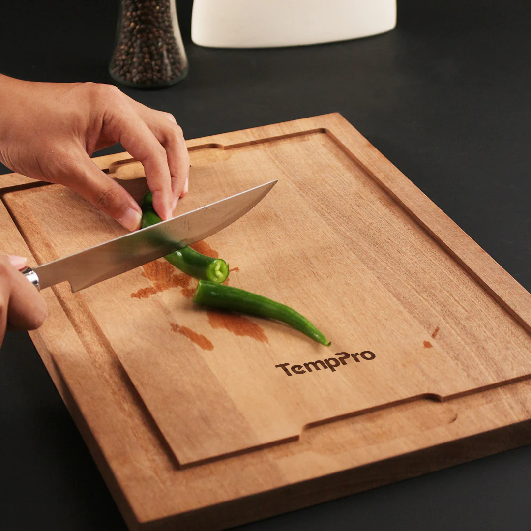 TempPro Sapele Wood Cutting Board