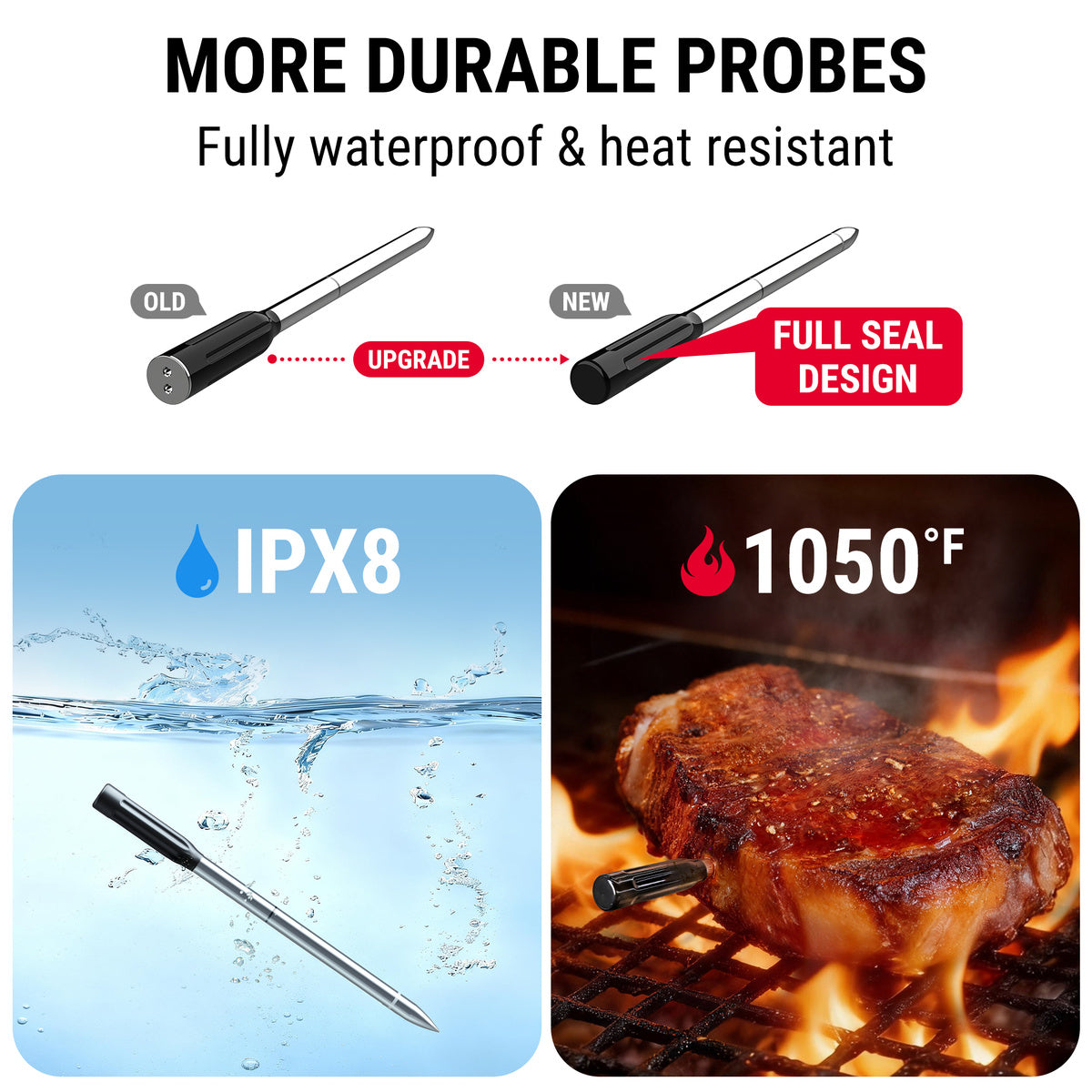 durable waterproof heat resistant probe
