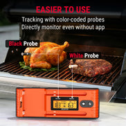 Termómetro de carne inalámbrico inteligente TempPro Twin TempSpike TP962 - Sonda doble, Bluetooth de 500 pies