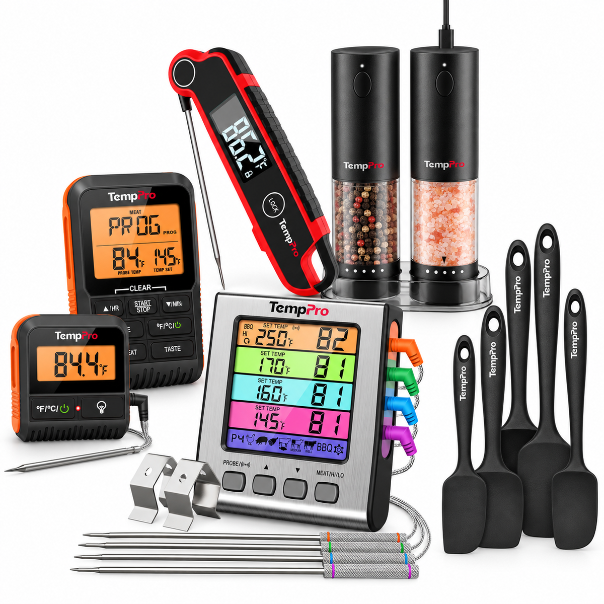 Halloween Smoke, Season & Serve Kit: TP17H, TP806BW, TP620 & APG709 2-Pack + FREE Spatulas