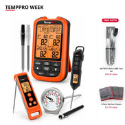 Kit para Ahumar, Sellar y Servir: TP862B 1000FT, TP420 2 en 1, TP15HW y Termómetro de Dial APT418 + Juego de Herramientas y Paños GRATIS (Valor de $233)