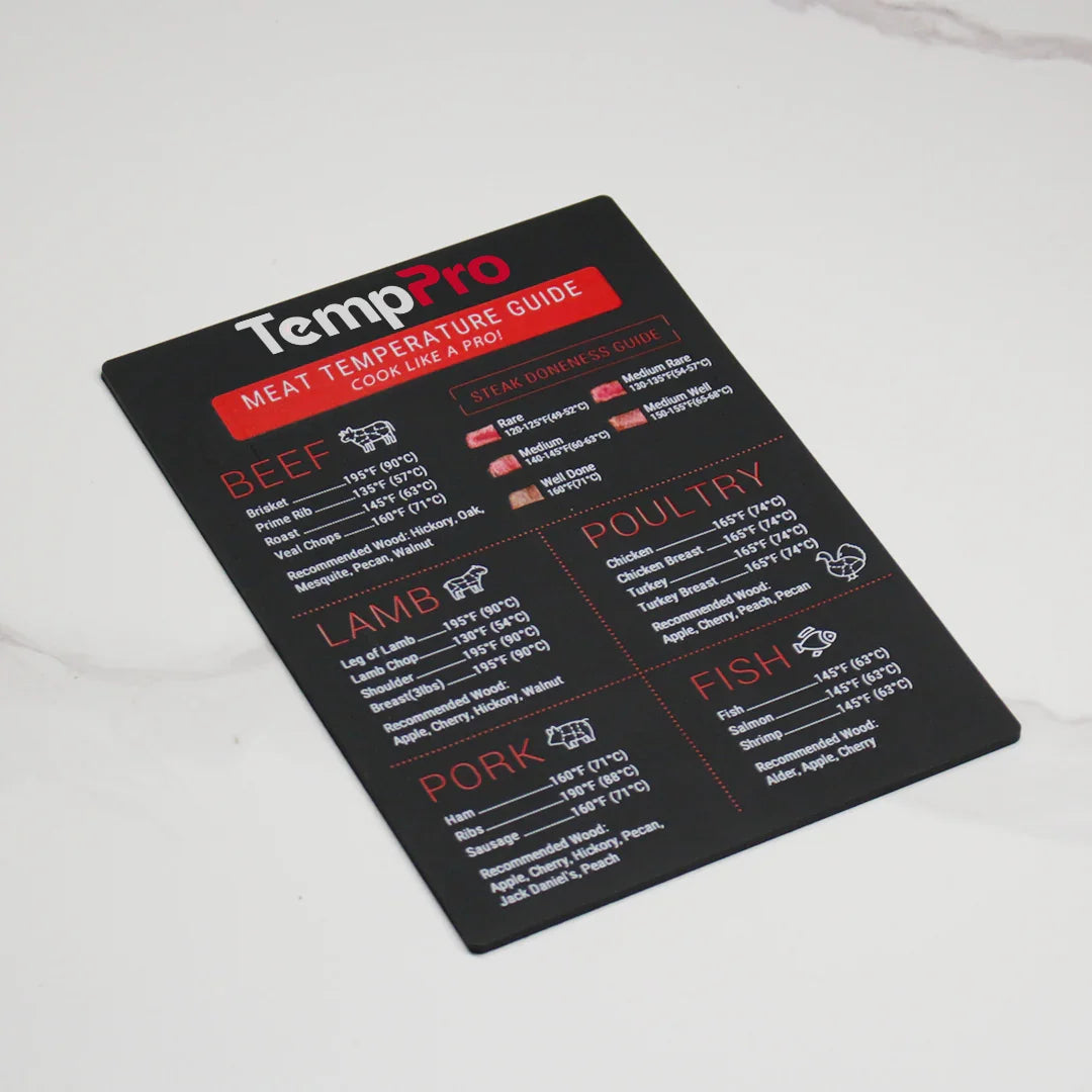 TempPro Meat Temperature Guide Sticker