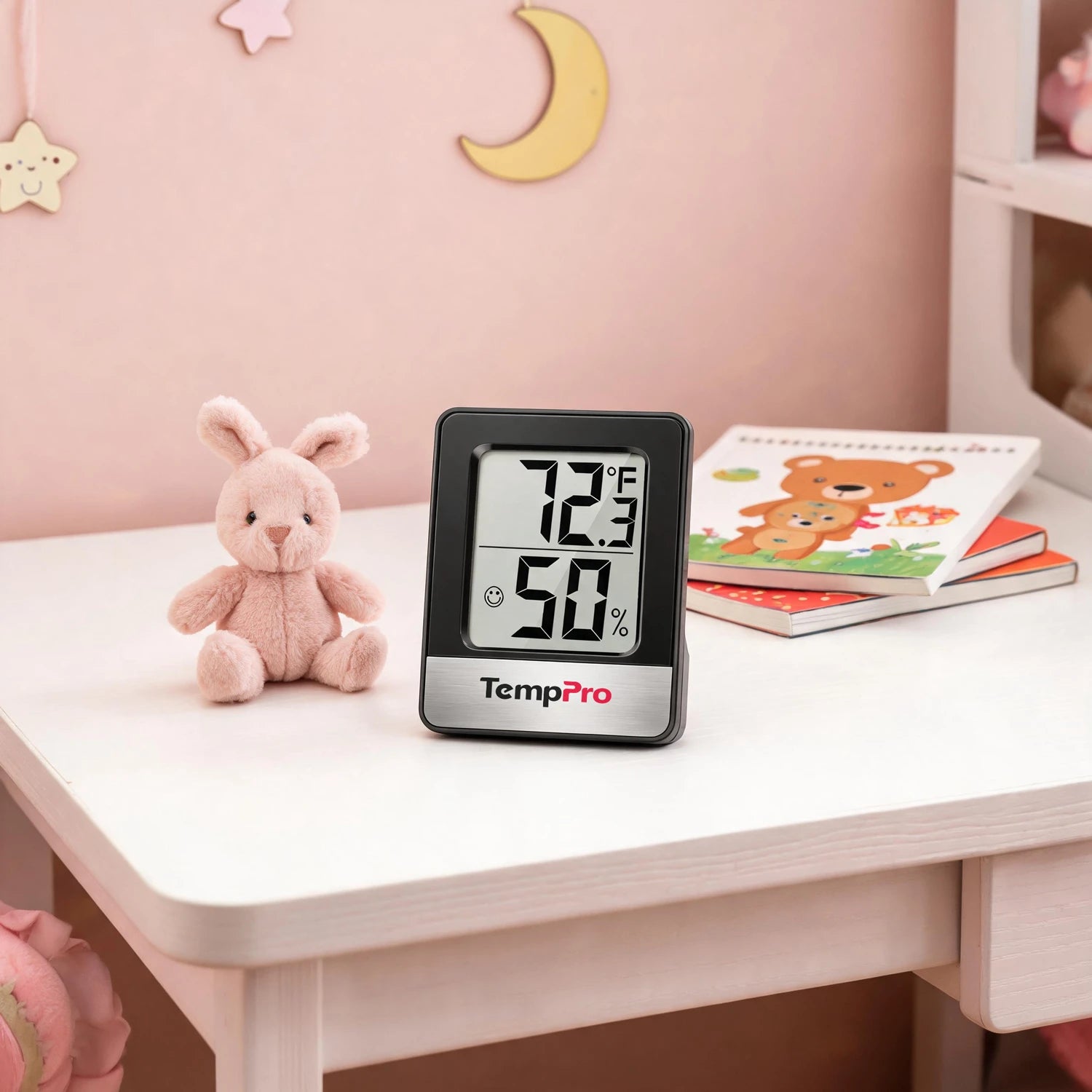 Termómetro e higrómetro para interiores TempPro TP49 — ±1°F/±2% HR, indicador de confort