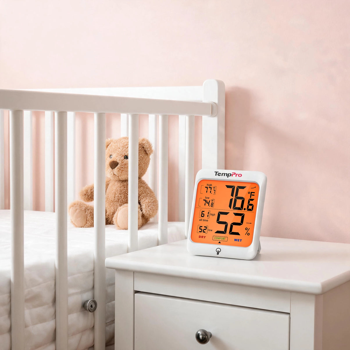 TempPro TempAir CORE TP53 Indoor Thermometer & Hygrometer — ±1°F/±2% RH, Comfort Indicator