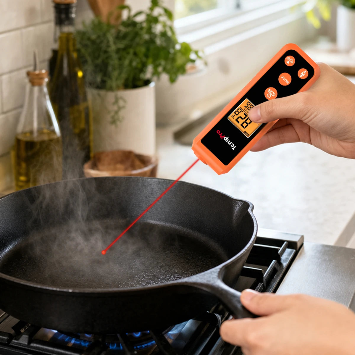 TempPro TP410 Infrared Thermometer Gun — Non-Contact Surface Temp, 12:1 D:S