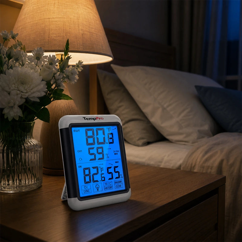 TempPro TP65B Wireless Indoor Outdoor Thermometer & Hygrometer — 4