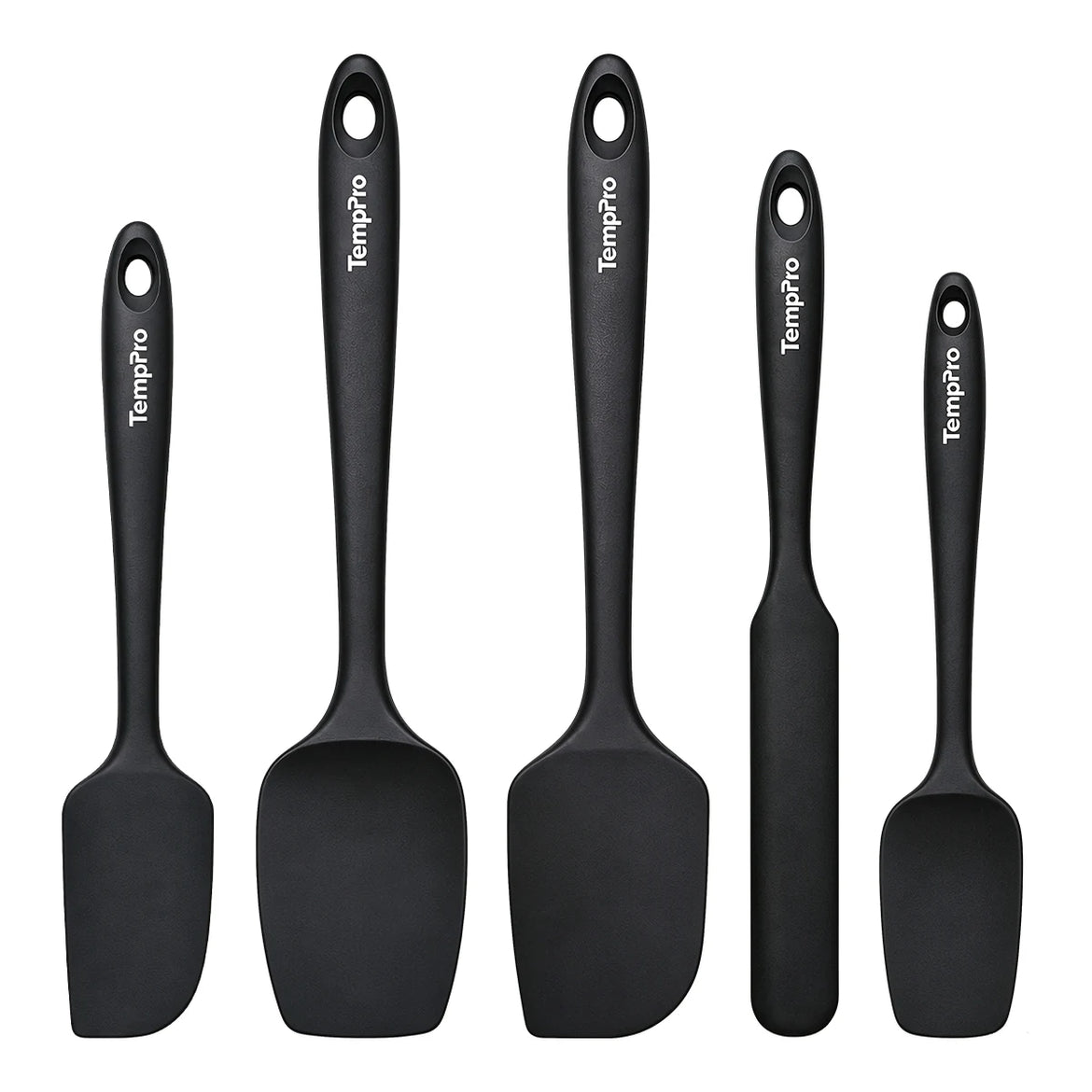 TempPro AYK042 5-Piece Silicone Spatula Set: Food-Grade, Heat-Resistant, Safe for Non-Stick Pans