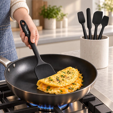 TempPro AYK042 5-Piece Silicone Spatula Set: Food-Grade, Heat-Resistant, Safe for Non-Stick Pans