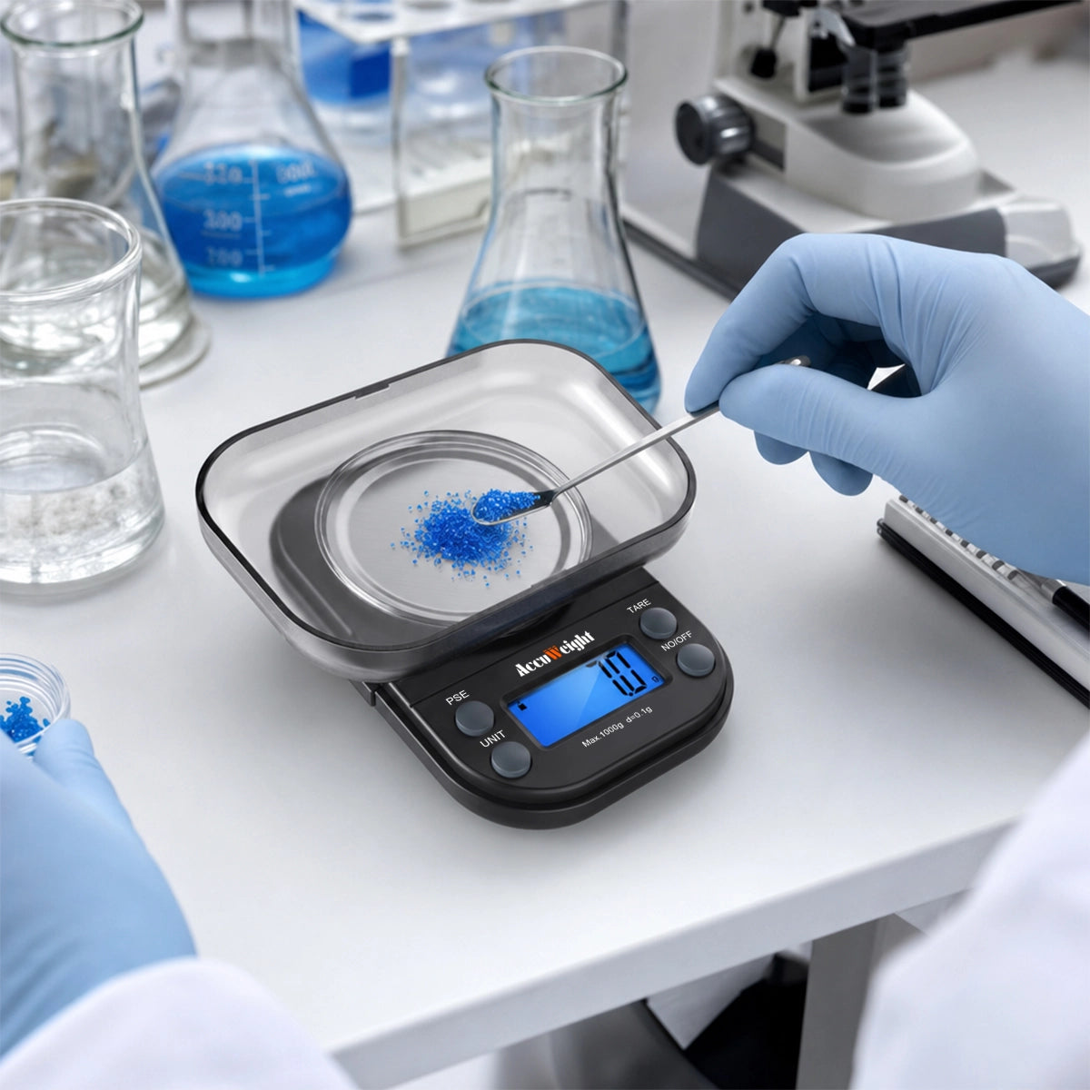 TempPro IC255 Digital Pocket Scale — 6 Units, Tare Function