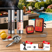 Conjunto principal de barbacoa junto a la piscina