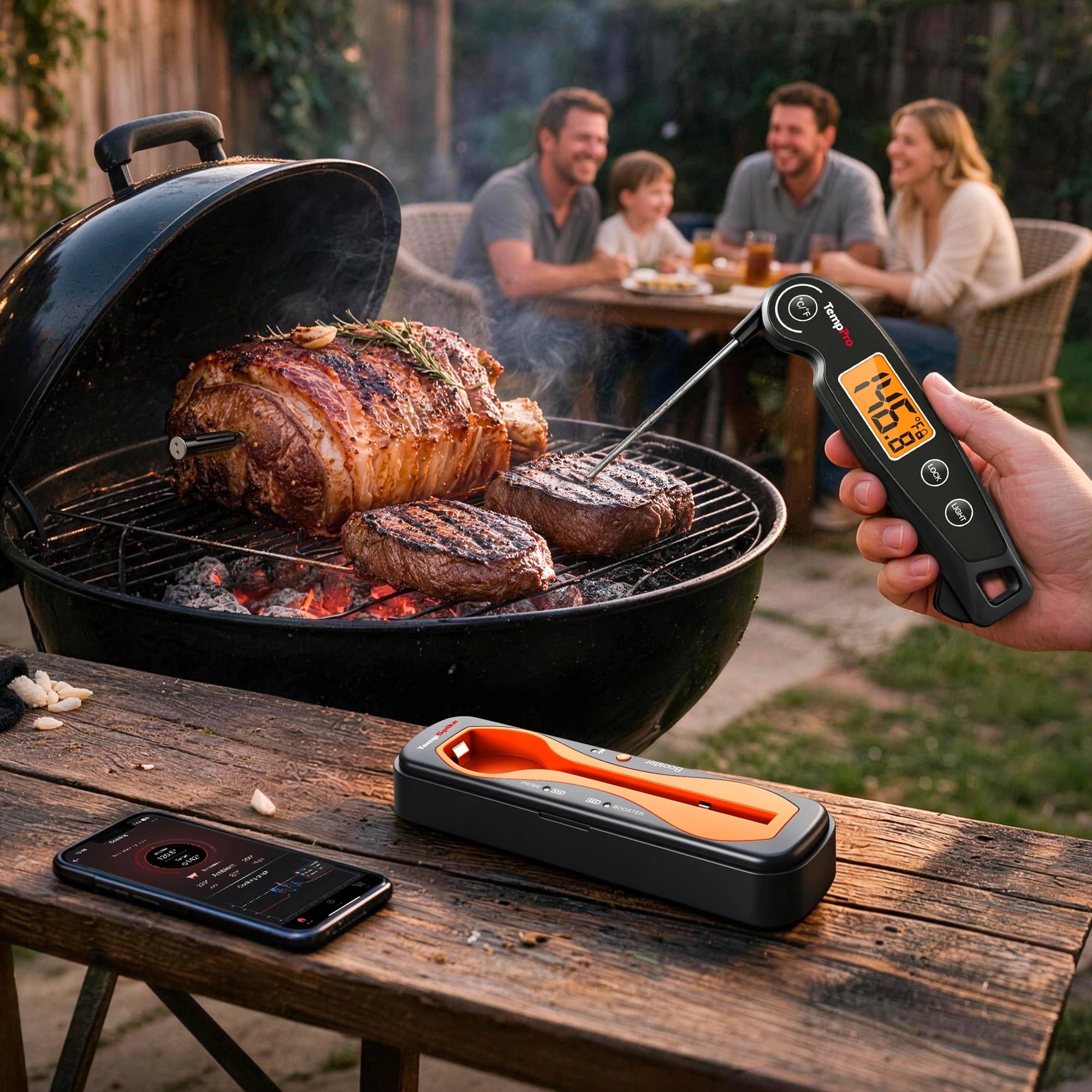 TempPro TempSpike TP960 Wireless Meat Thermometer + TP605 Instant-Read Thermometer — Value Pack