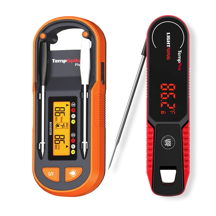 Thermopro Twin TempSpike Plus TP972 Thermomètre à viande sans fil + Thermomètre à lecture instantanée éclair TP622W — Ensemble économique