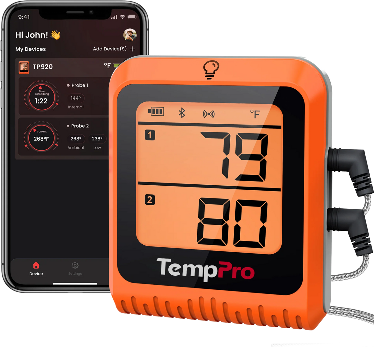 Starter Kit (2nd Batch): Bluetooth, App-Free 300' Wireless, Instant-Read & Timer
